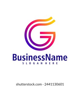 Letra G vector de diseño de logotipo. Plantilla de conceptos de logotipo de Creative Initial G