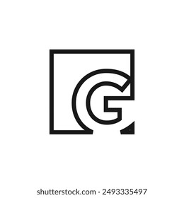 Vector de diseño del logotipo de la letra G con forma universal e idea creativa