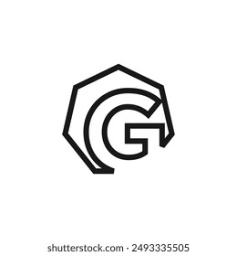Letter G logo design vector with universal form and creative idea