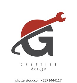 Letter G logo designs, G Repair logo, logo service letter designs