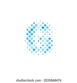 Letter G logo. Dots logo, dotted shape logotype vector design. G letter logo in halftone dots style