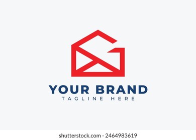 Letter g Logo. Envelope Mail Concept Isolated on White Background. Usable for Mail, Email, electronic Mail, Chat, Newsletter, document, message logos. Flat Vector Logo Design Template Element.