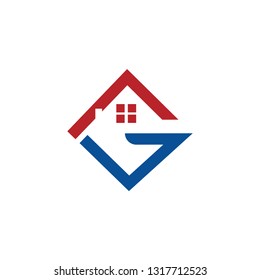 Letter g logo. Flat logo design