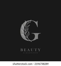 letter G logo floral logo design. logo for women beauty salon massage cosmetic or spa brand