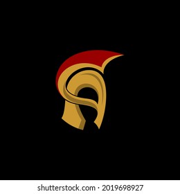 the letter a or g logo forms a gladiator helmet. vector illustration for logo and mascot