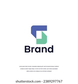 Letter G logo geometric vector