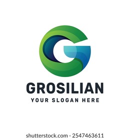 Letter G logo gradient colorful vector icon illustration