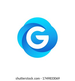 Letter G logo gradient icon vector