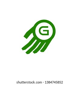 Letter G logo and Hand Logo