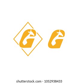 Letter G logo icon design template elements, giraffe logo, G for giraffe typography, letter favicon, abstract giraffe logo in letter G