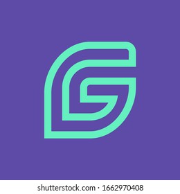 Logo de la letra G. Diseño de iconos. Elementos de plantilla - signo vectorial