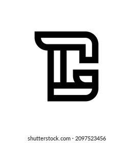 Logo de la letra G. Diseño de iconos. Elementos de plantilla. Logotipos abstractos geométricos