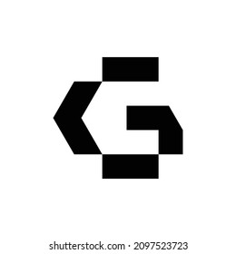 Logo de la letra G. Diseño de iconos. Elementos de plantilla. Logotipos abstractos geométricos