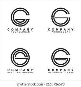 Plantilla de diseño de icono de logotipo de carta G