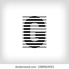 Icono de logotipo de letra G, ilustración vectorial. Letra G formada por una combinación de líneas. Diseño plano creativo.
