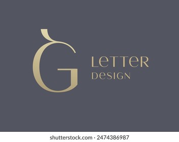 Letter G logo icon design. Classic style luxury monogram.