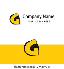Letter g logo icon design | alphabet letter | Stylish yellow color corporate branding template design elements elements