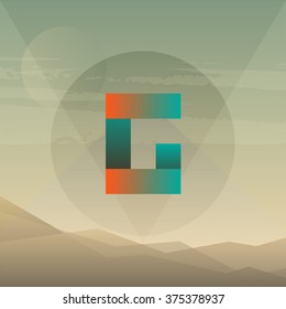 Letter G logo icon design, alphabetical logo design. Vector color sign, brand element.