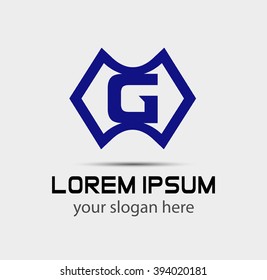 Letter g logo icon design template elements
