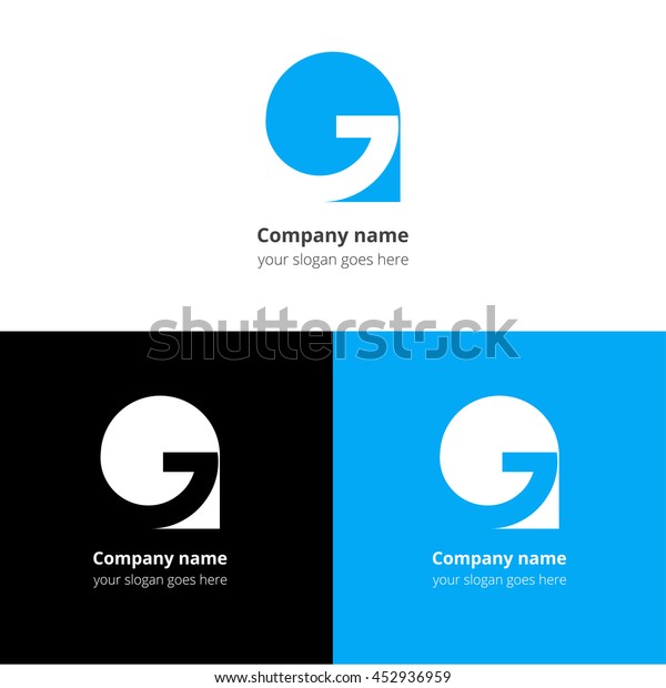文字gのロゴアイコンフラットでベクター画像デザインテンプレート