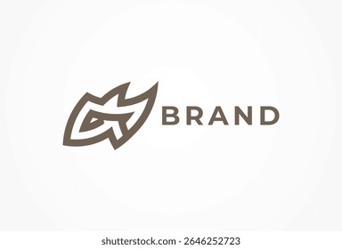 Letra G Logo, Letra icônica G formando Rhino Head Logo design, ilustração vetorial