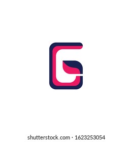 letter G logo. letter G logo with leaf.