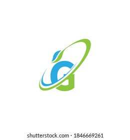 Letter G logo leaf icon design concept vector