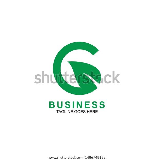 Letter G Logo Leaf Vector Green Stock Vector Royalty Free