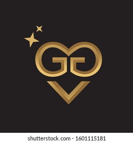 Letter g g logo. Luxury design like eye