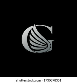 Letter G  Logo Luxury wing. Trendy Design concept  luxury wing and letter G for corporate, lawyer, notary, firm, automotive, community and more brand identity.
