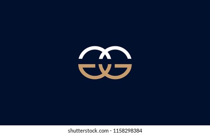 letter g g logo with negative space effect for illustration use