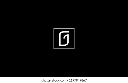 LETTER G LOGO WITH NEGATIVE SPACE EFFECT IN SQUARE FRAME FOR ILLUSTRATION OR LOGO DESIGN USE