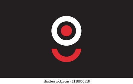 Letter G logo. Red vector icon.