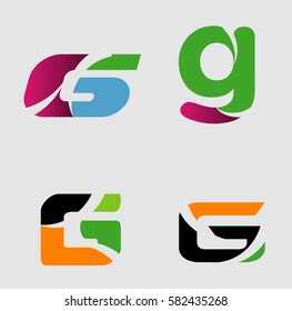 Letter G logo set
