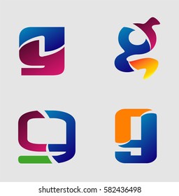 Letter G logo set
