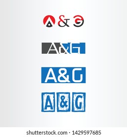 Letter A & G logo set- Vector