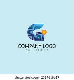 Letter G Logo with Simple and Elegant Color Gradations