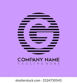 El logotipo de la letra G con un estilo simple y elegante es adecuado para su uso por varias empresas o para uso personal