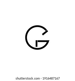 Letter G Logo Simple Line Design Stock Vector (Royalty Free) 1916487167 ...