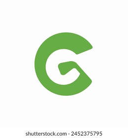 letter G logo with Stik golf ball concept, Bold and modern logo about letter G, golf club and golf attributes Vector.