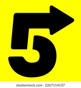 letter G logo stylized number 5 with one harmonious whole