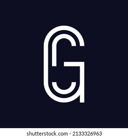 Plantilla de logotipo de carta G Ilustración de vectores abstractos - líneas Plantilla de diseño de vectores de logotipos