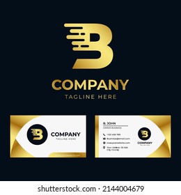 Letter G logo template with business card premium luxury for company