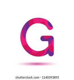 Letter G logo template. Vector paper-cut alphabet. 