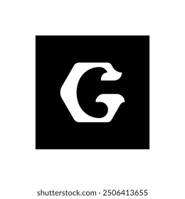 Logotipo de la letra G que es único y simple