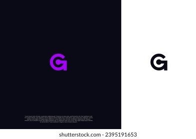 letter g Logo in two color variations identity design Beautiful Logotype design for luxury company branding. Vector concept illustration
