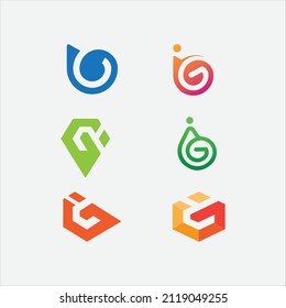 Buchstabe I G Logo, Vektorgrafik 