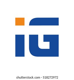 letter I and G logo vector.