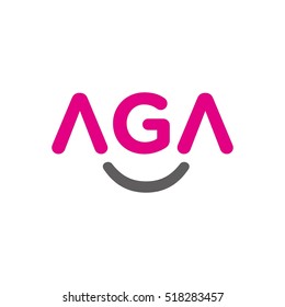 letter A , G, and A logo vector