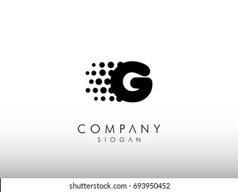 letter g logo vector black color